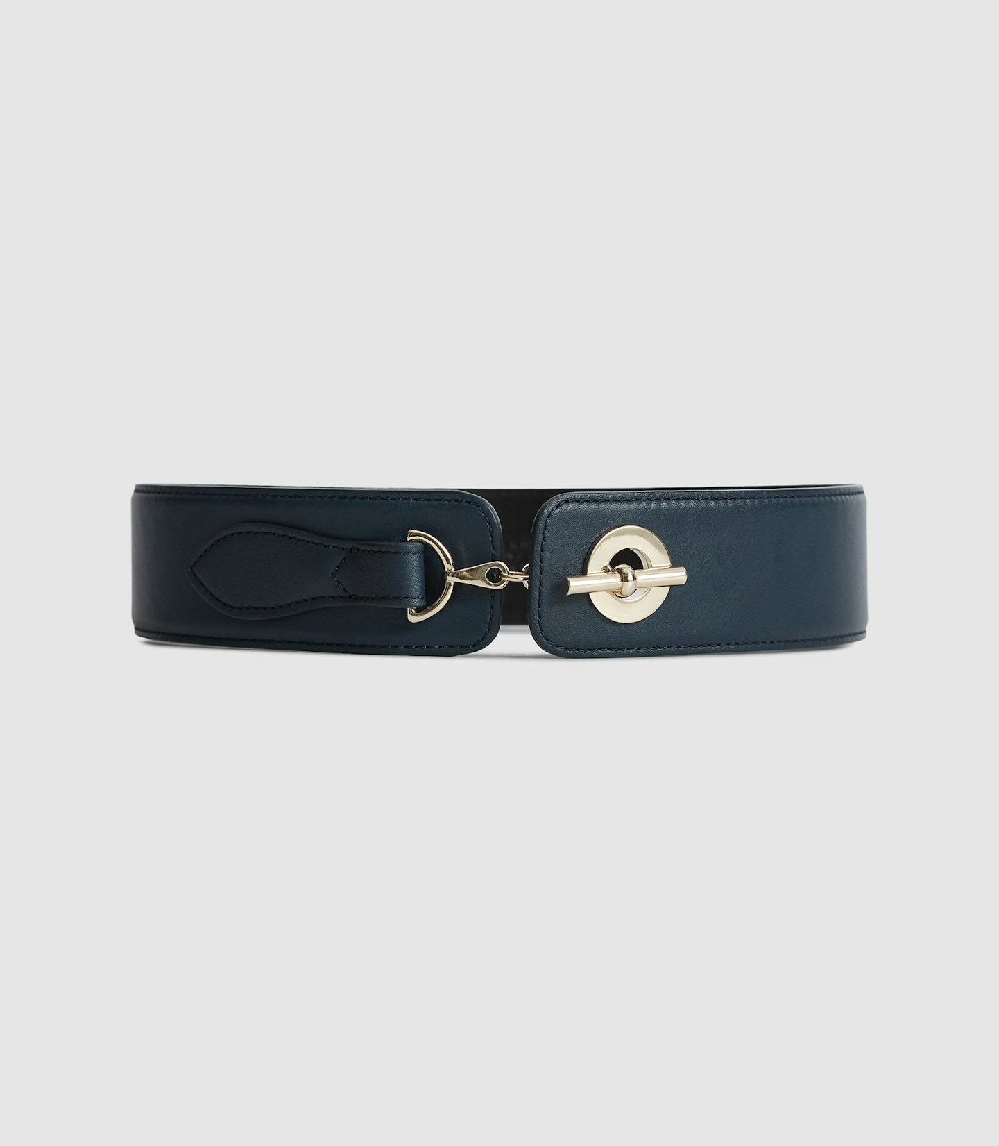REISS, Lavinia Leather Chain Clasp Waist Belt, £50
