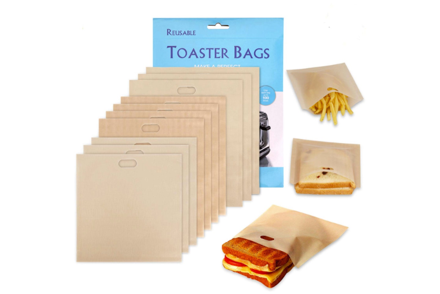 Reusable Teflon Toaster Bags