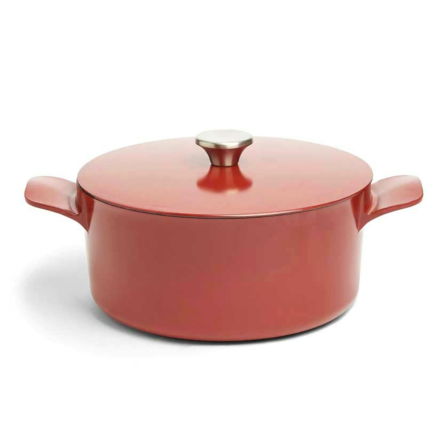 Brand New in Box Berndes 24cm 4.0 Litre Cast Iron Red Round Casserole Dish  With Lid 