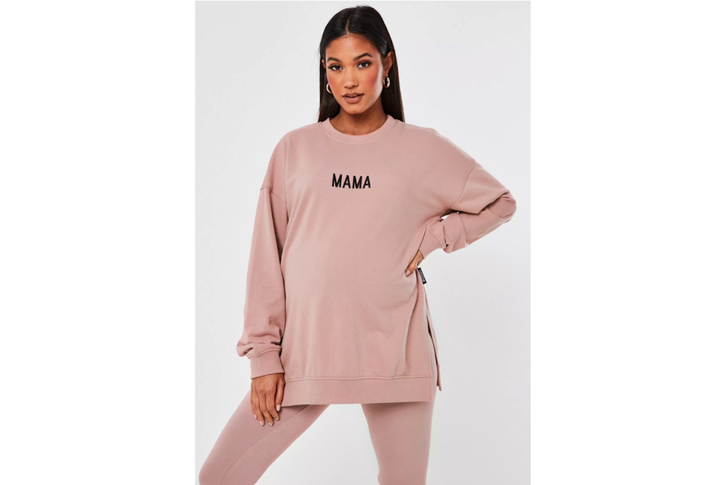 rose mama slogan maternity sweatshirt
