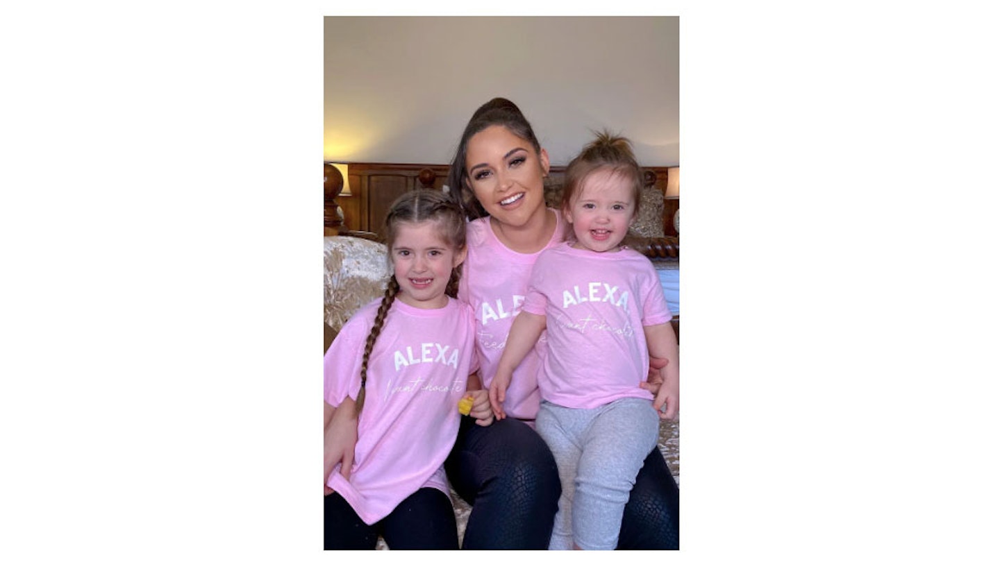 Kids Pink 'Alexa I Want Chocolate' Oversized T-Shirt