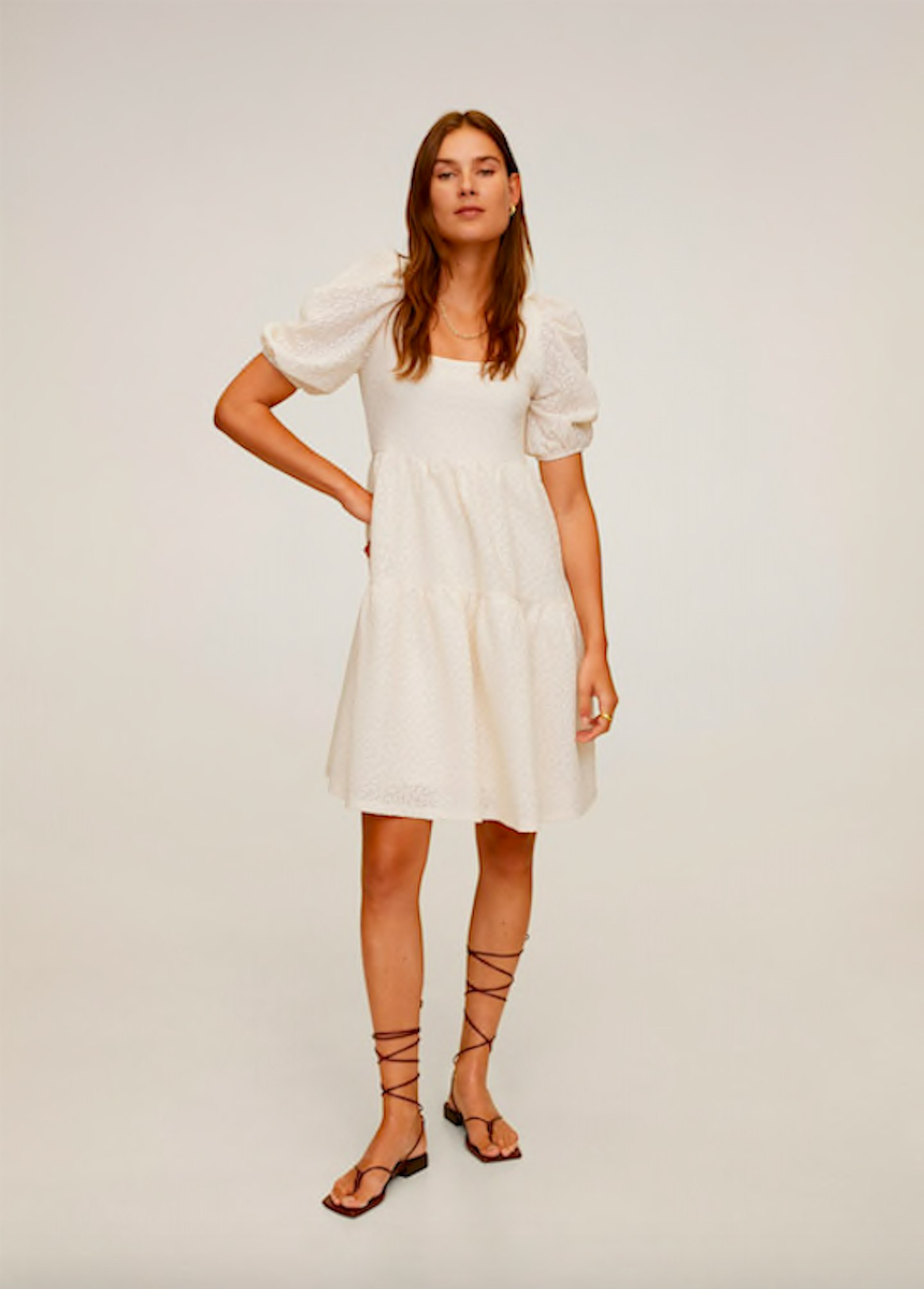 Mango, Textured Ruffled Dress, £49.99