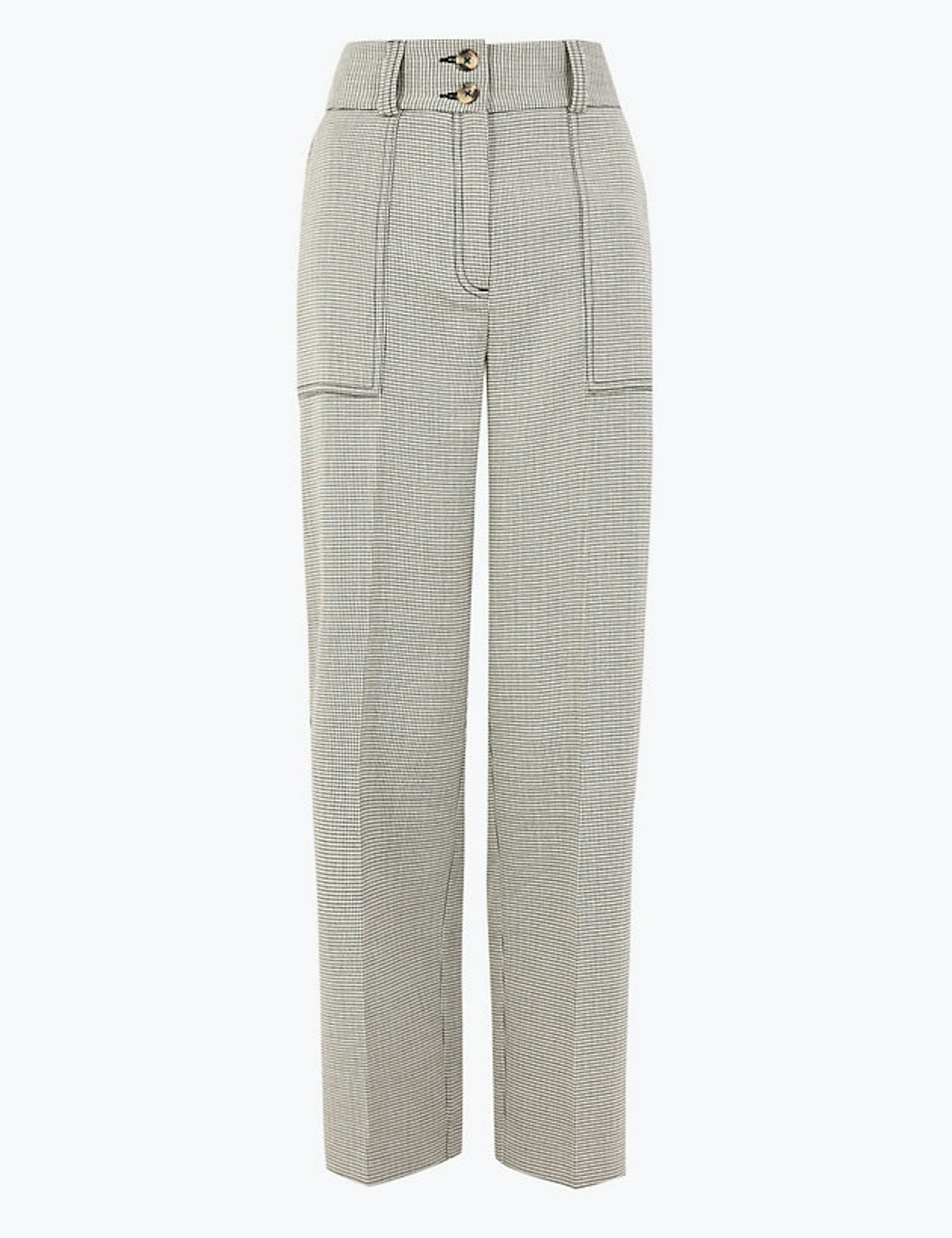 Checked Straight Leg Trousers, £35