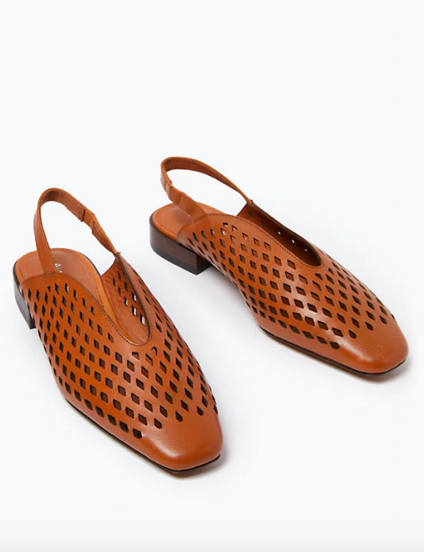 Leather Square Toe Slingbacks, £55