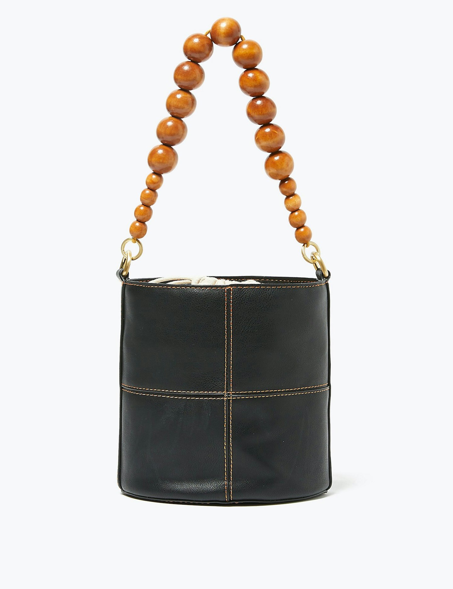 Vegan Bucket Bag With Beaded Handle, £29.50