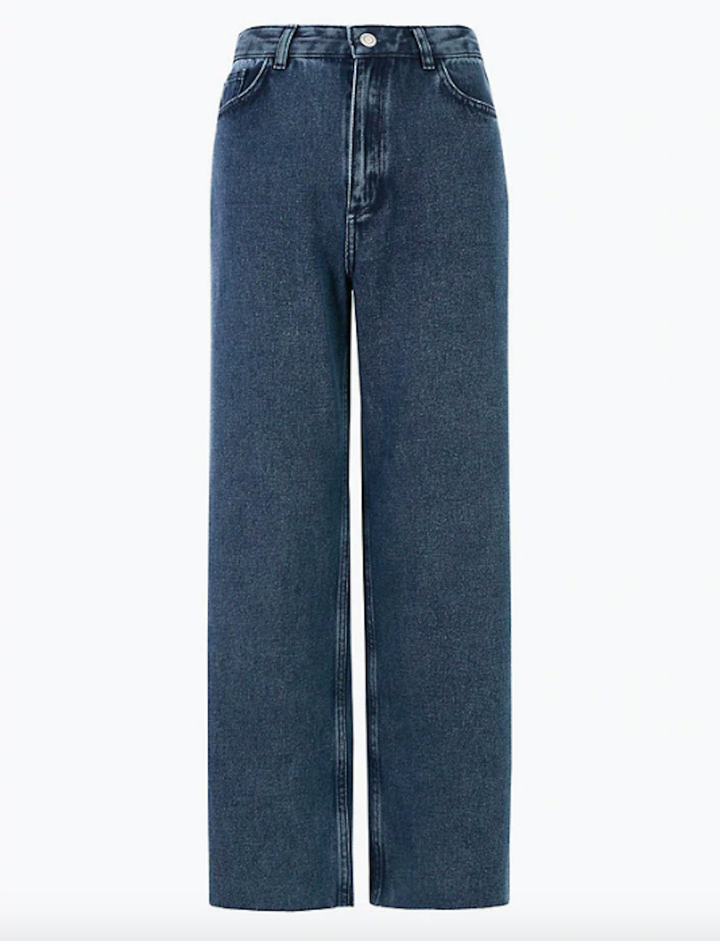 High Waisted Cropped Wide Leg Jeans, £35