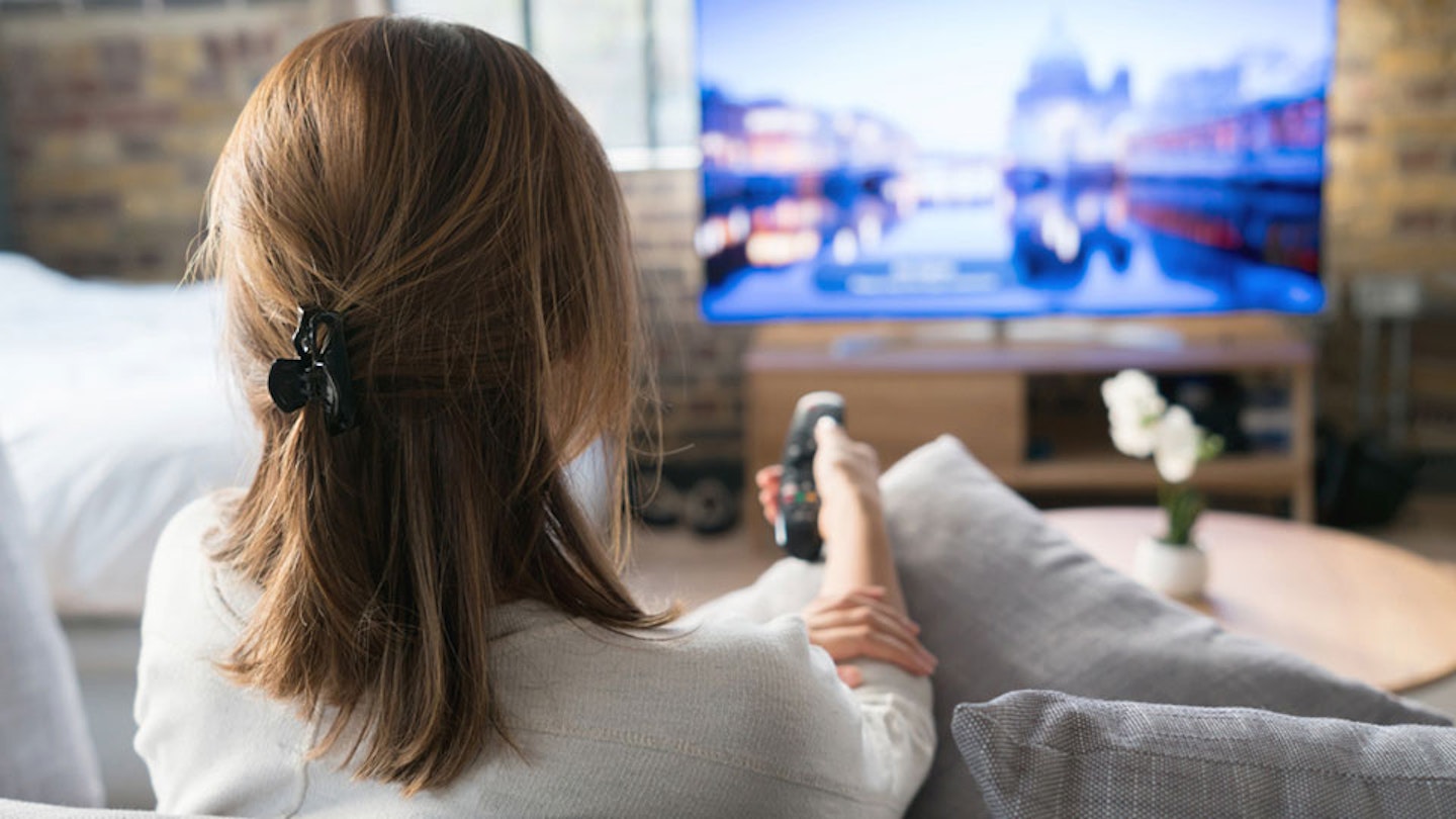 Woman watching TV