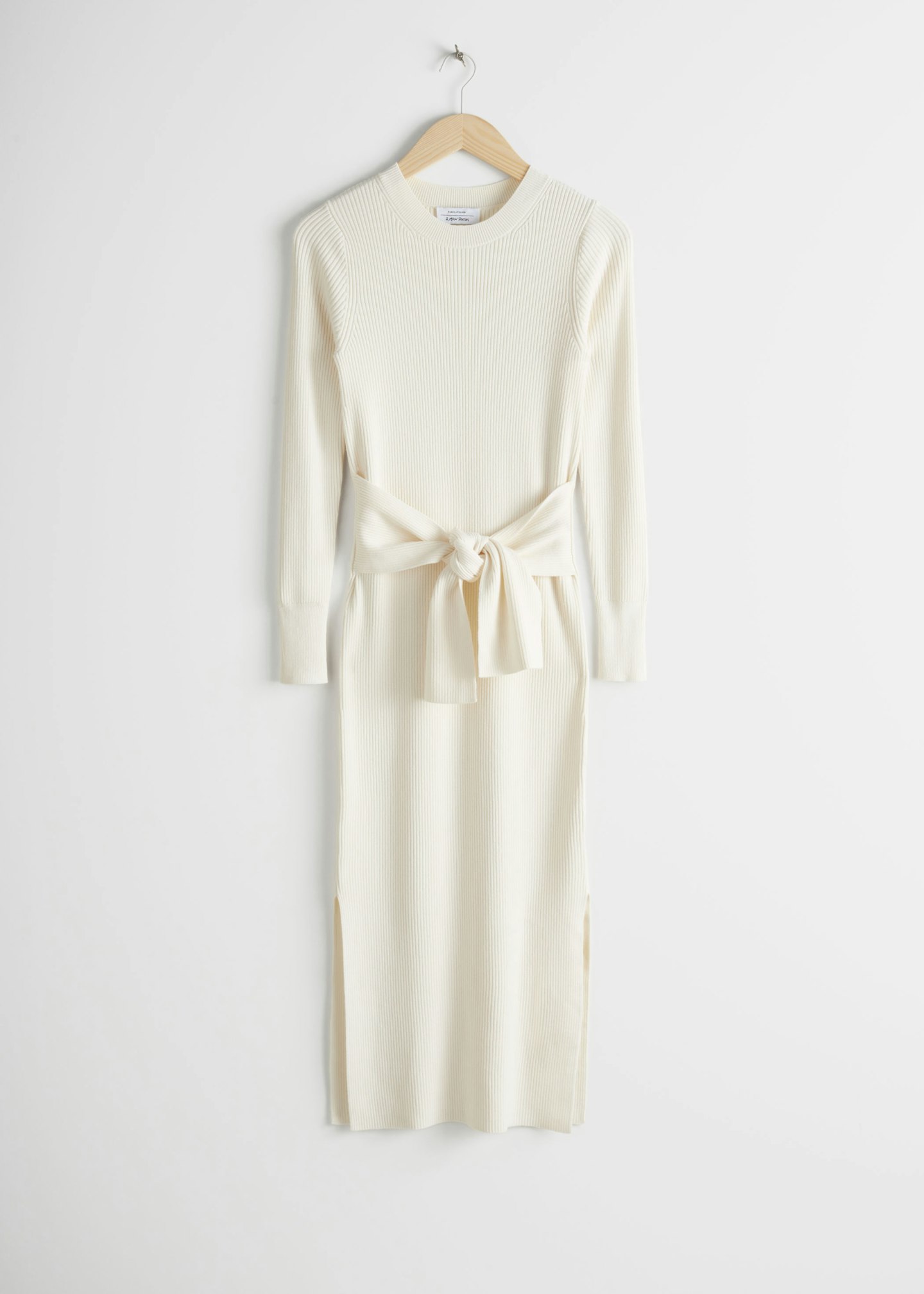 & Other Stories, Ribbed Knot Tie Belted Midi Dress, £95