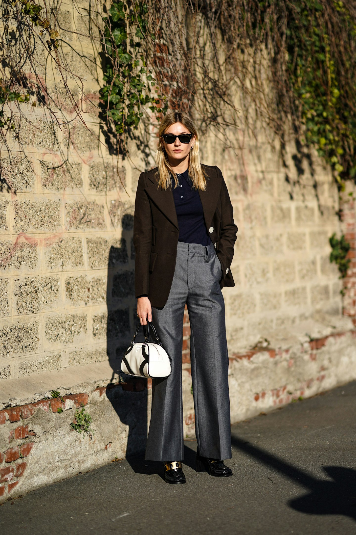 Street Style Polo top and blazer
