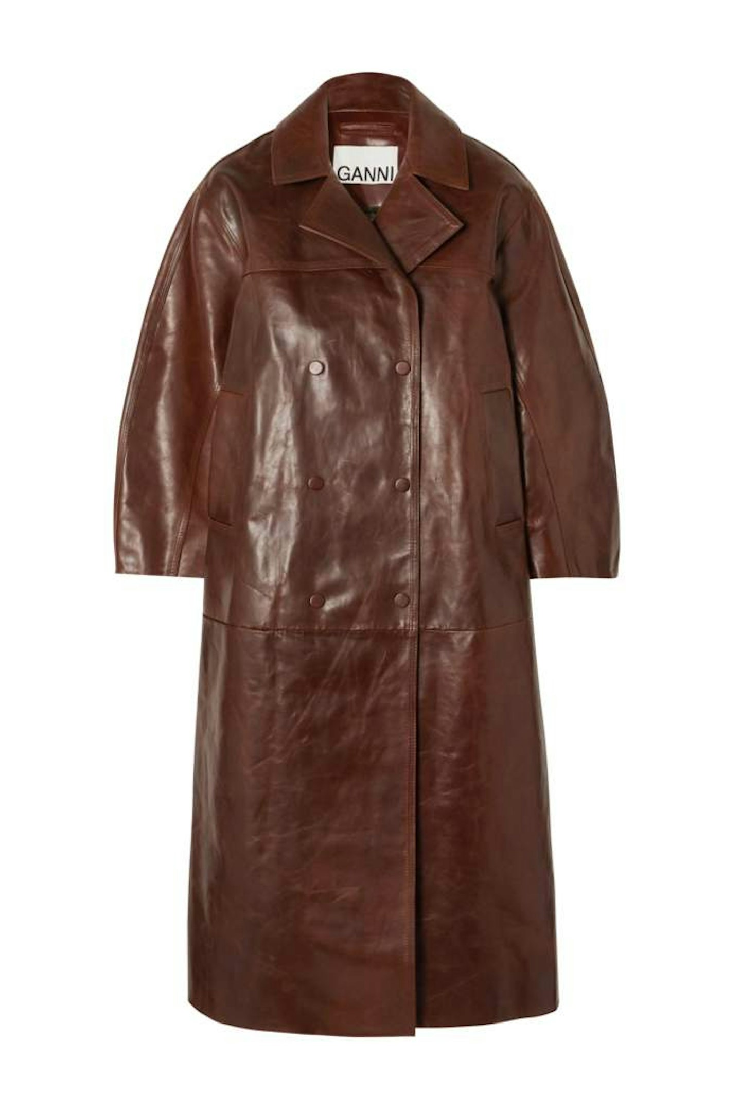 Ganni, Oversized leather coat, £1,090