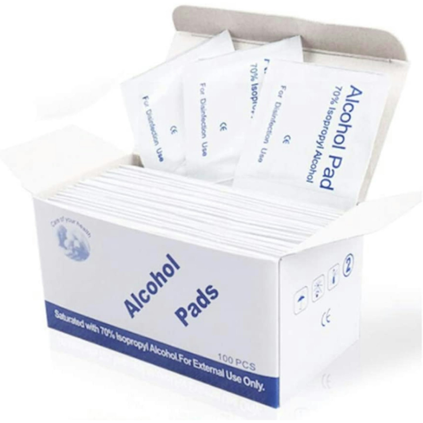 100 Disposable 70% Isopropyl Alcohol Wipes