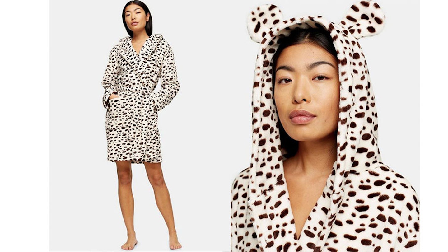 Leopard Print Short Robe - Multi