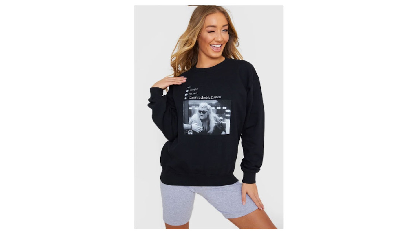 Gemma Collins Black Oversized 'I'm Claustrophobic Darren' Meme Unisex Sweatshirt