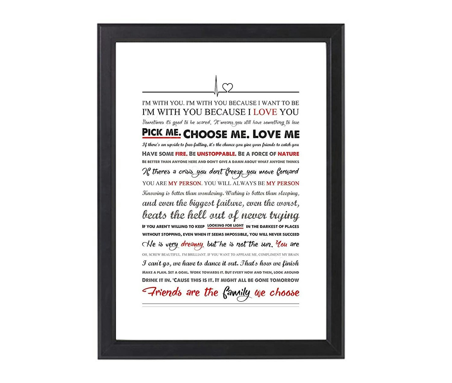 Grey's Anatomy Quotes Print