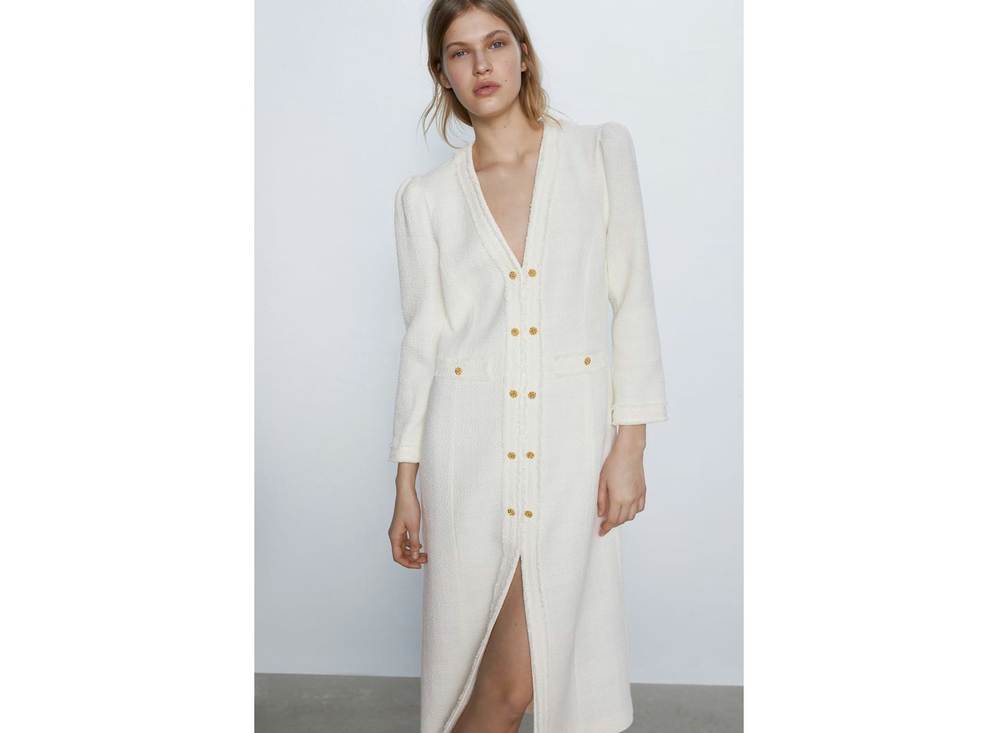 Zara's new midi tweed dress, £79.99
