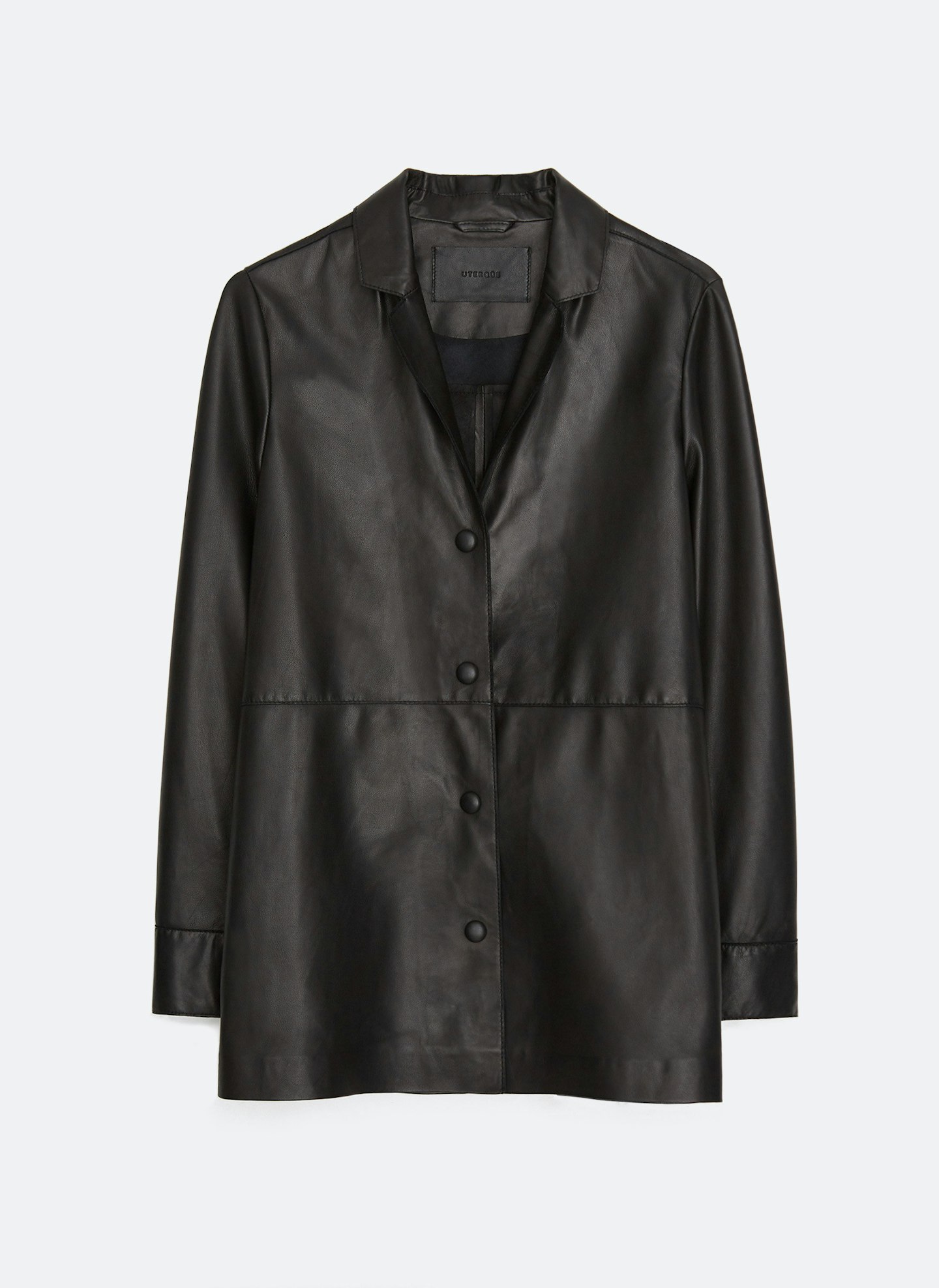 Uterqu00fce, Black Leather Blazer