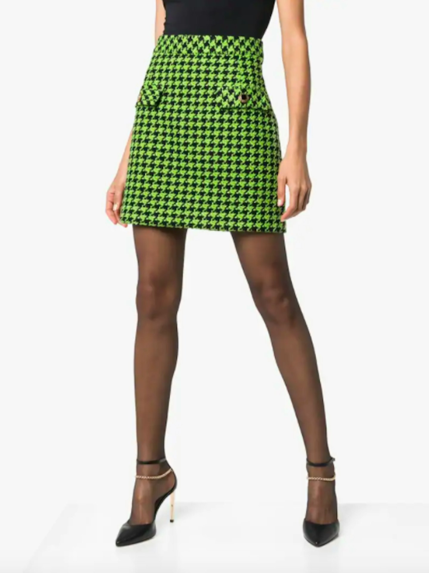 Rixo X Christian Lacroix Mariah Houndstooth Tweed Mini Skirt