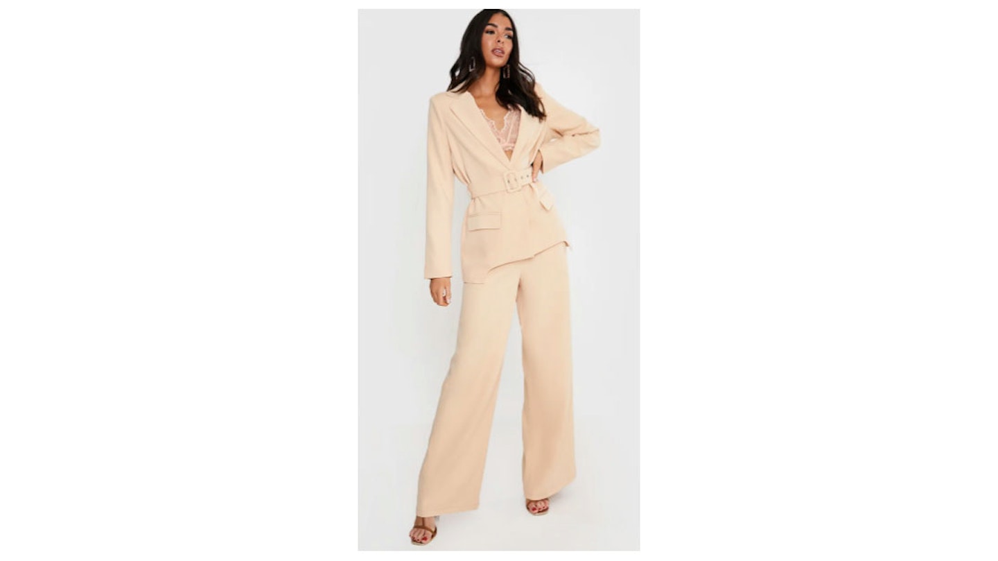 Lorna Luxe Stone 'Spencer' High Waisted Wide Leg Trousers