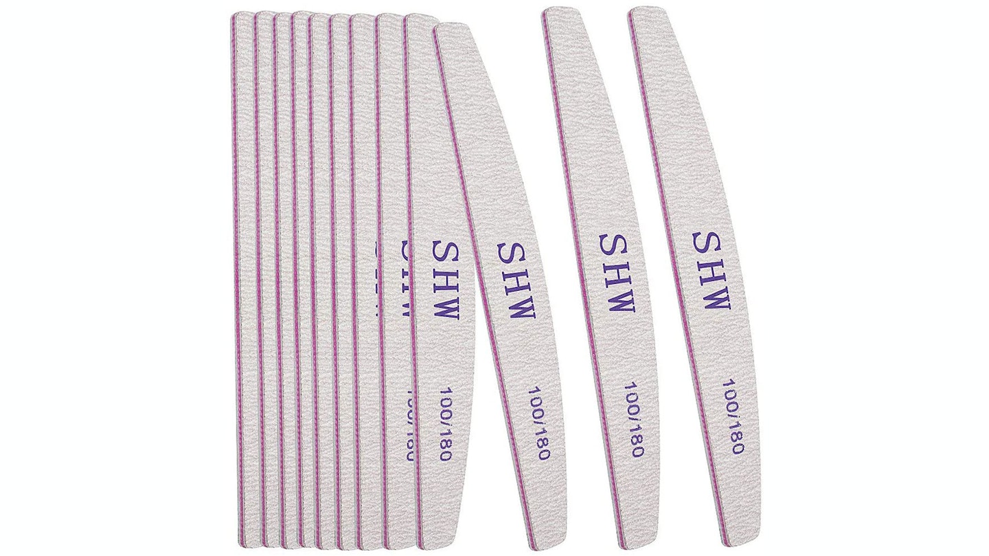 12 Pack Professional Nail File Set Double-Sided 100