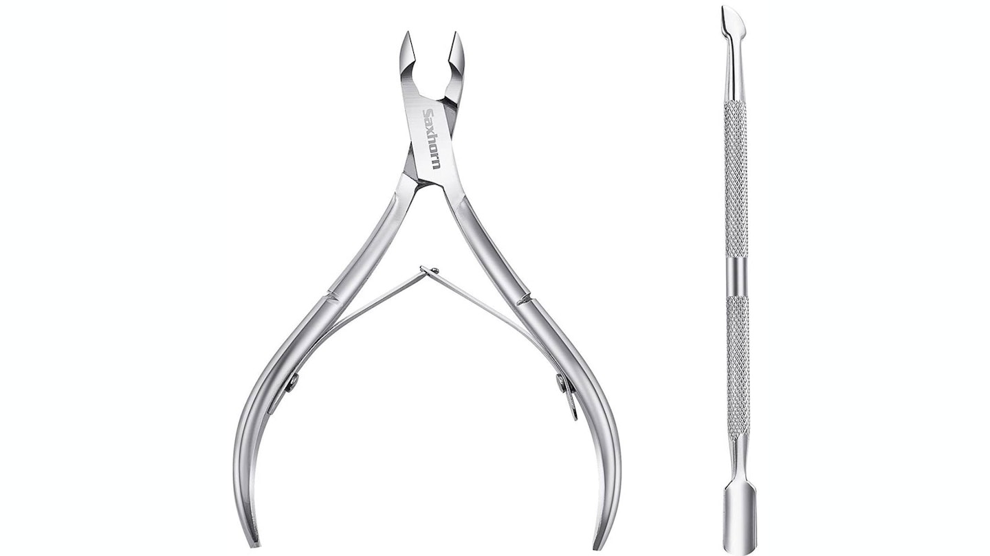 Cuticle Nipper, Saxhorn Cuticle Cutter and Remover with Cuticle Pusher for Dead Skin