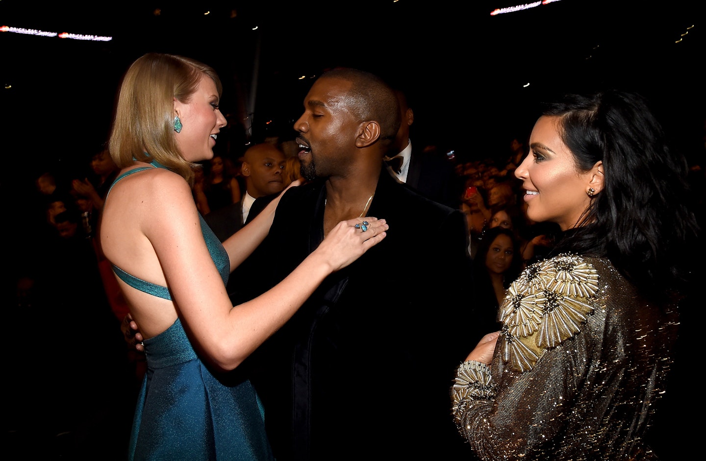 Taylor Swift, Kayne West and Kim Kardashian