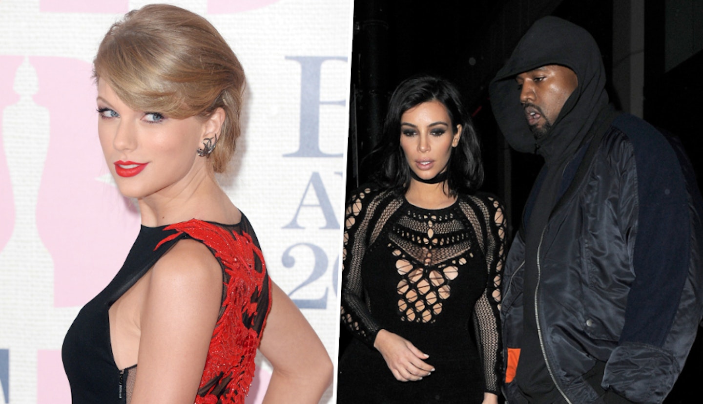 Taylor Swift, Kim Kardashian and Kanye West