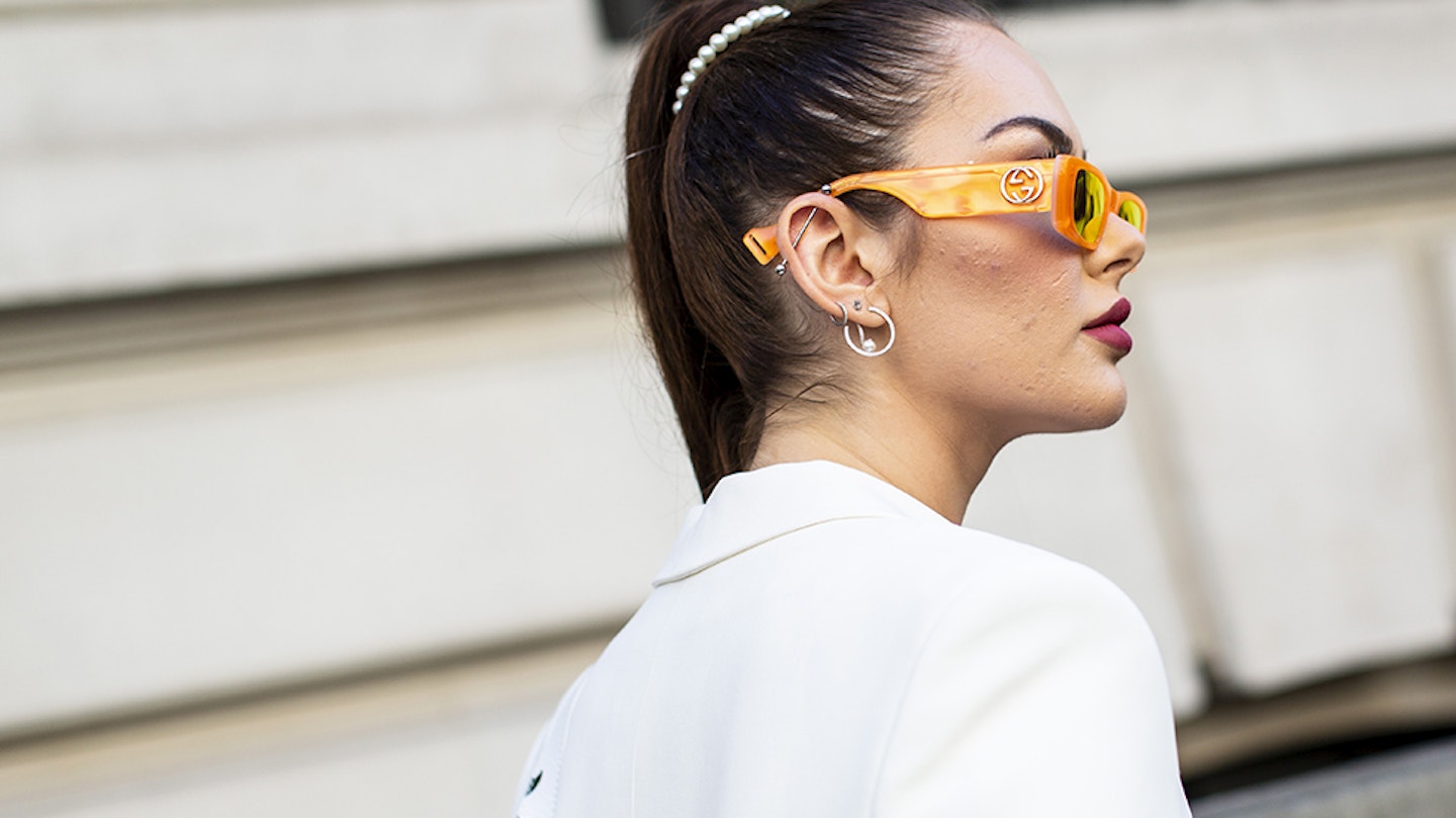 Fashion week street style sunglasses