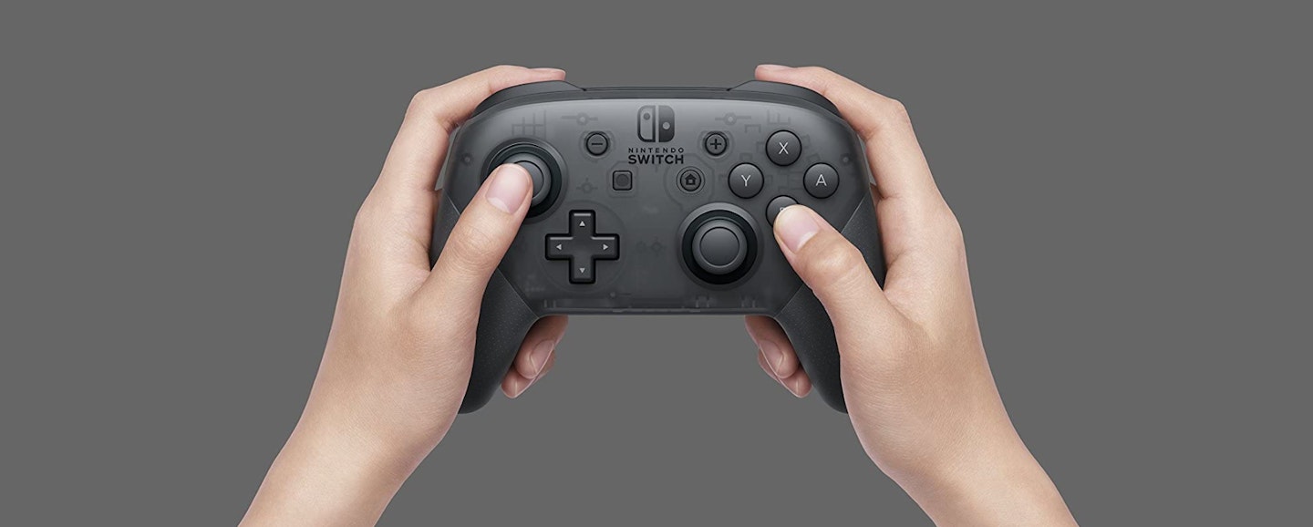 Nintendo Switch Pro Controller In-Hand