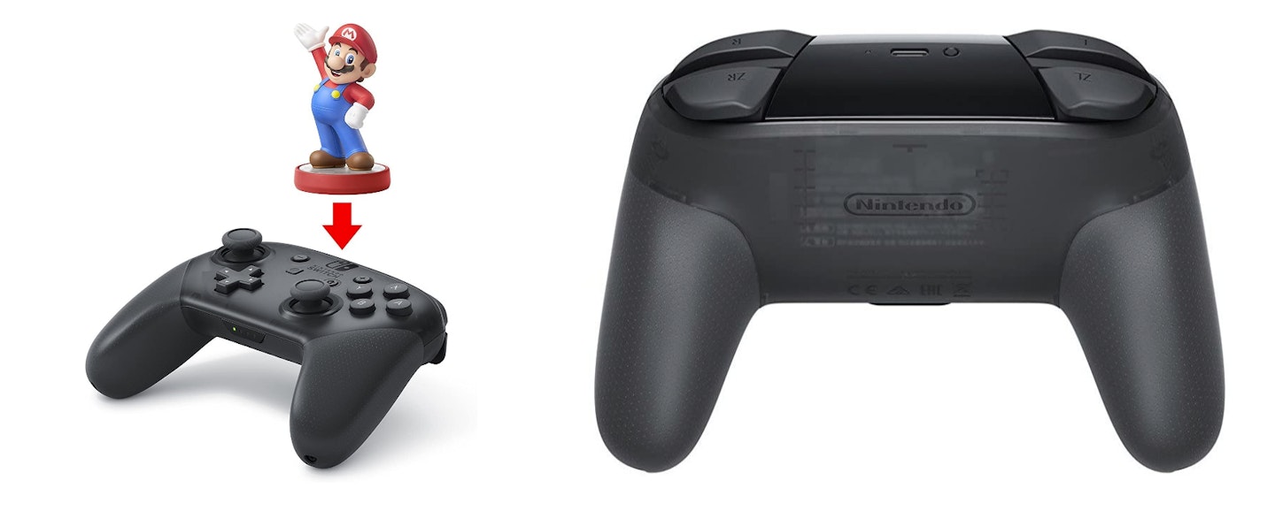 Nintendo Pro Controller Amiibo and rear