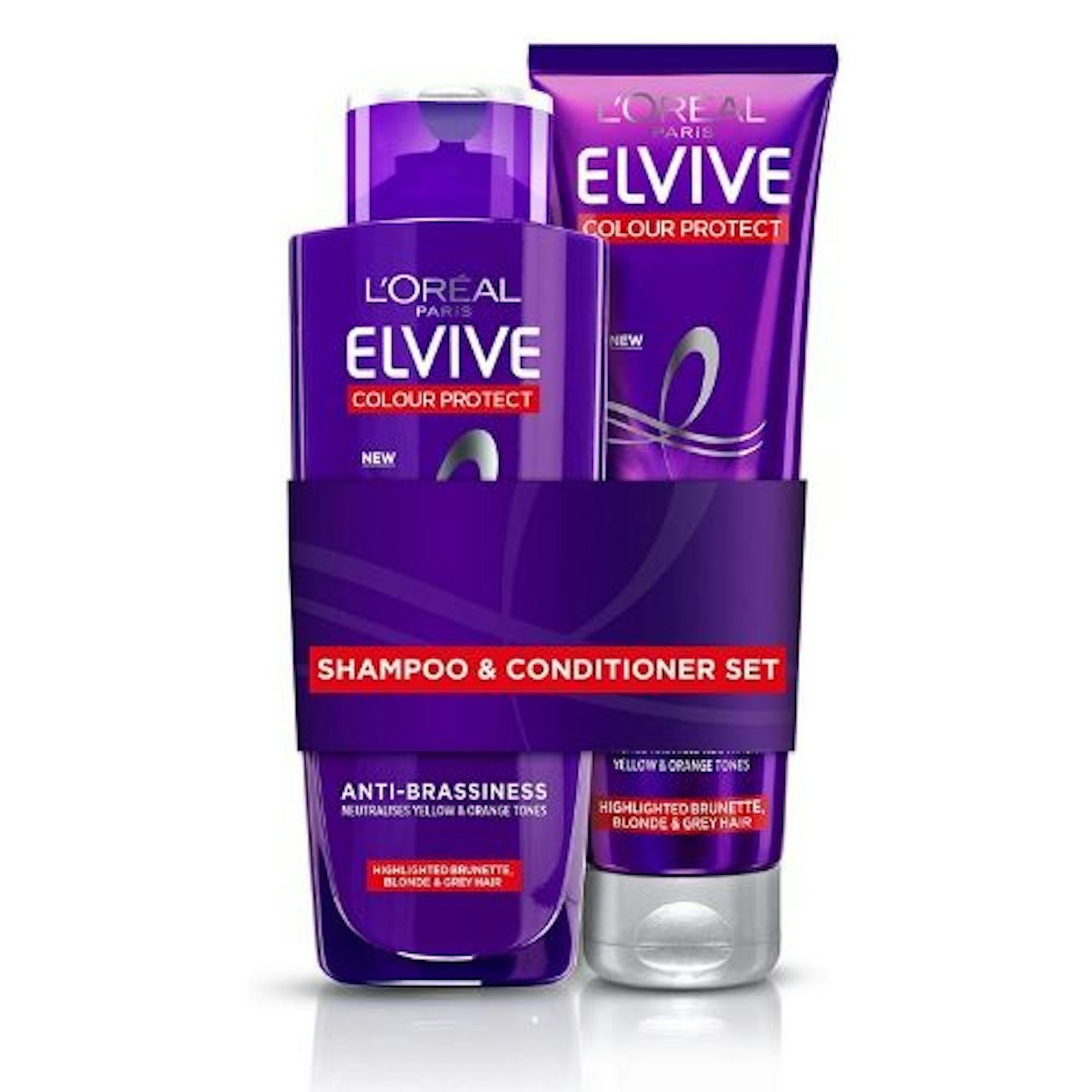 L'Oreal Elvive Colour Protect Anti-Brassiness Purple Shampoo & Conditioner Set