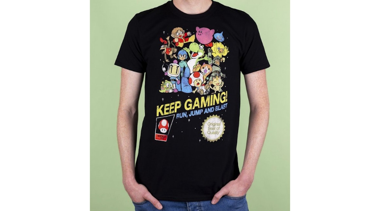 Keep Gaming! Run, Jump and Blast T-Shirt, £14.99
