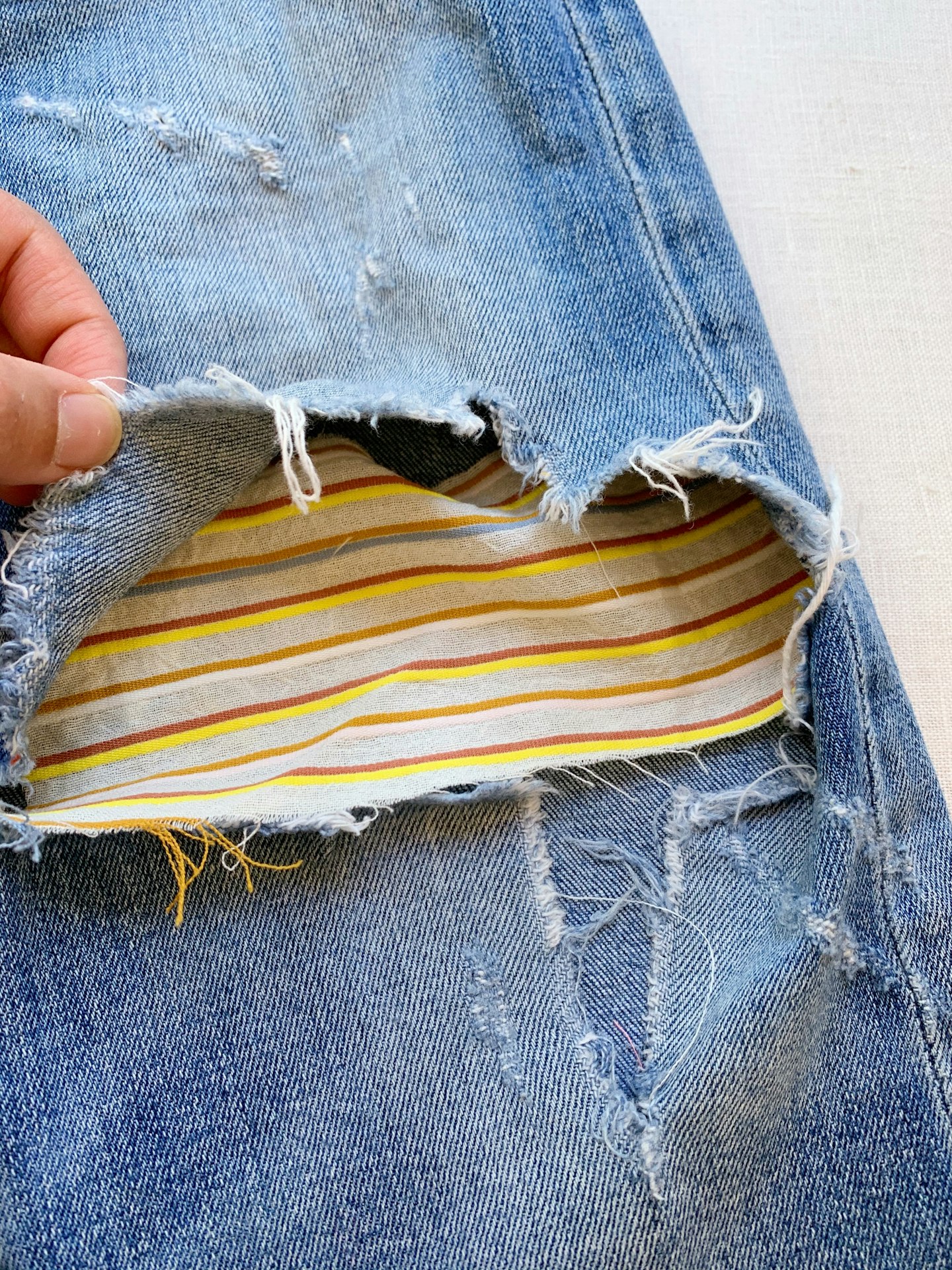 patchworking jeans