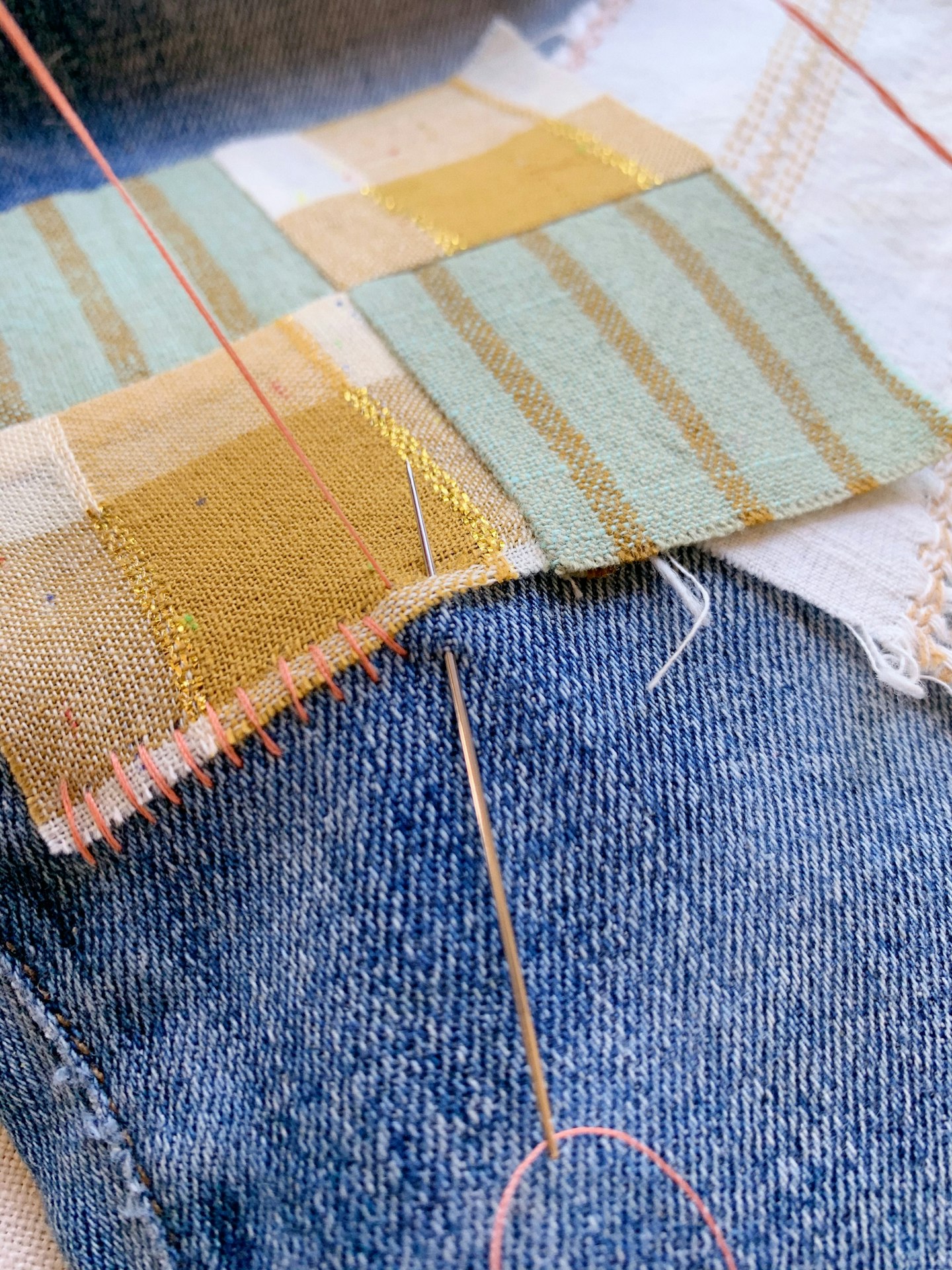 patchworking jeans