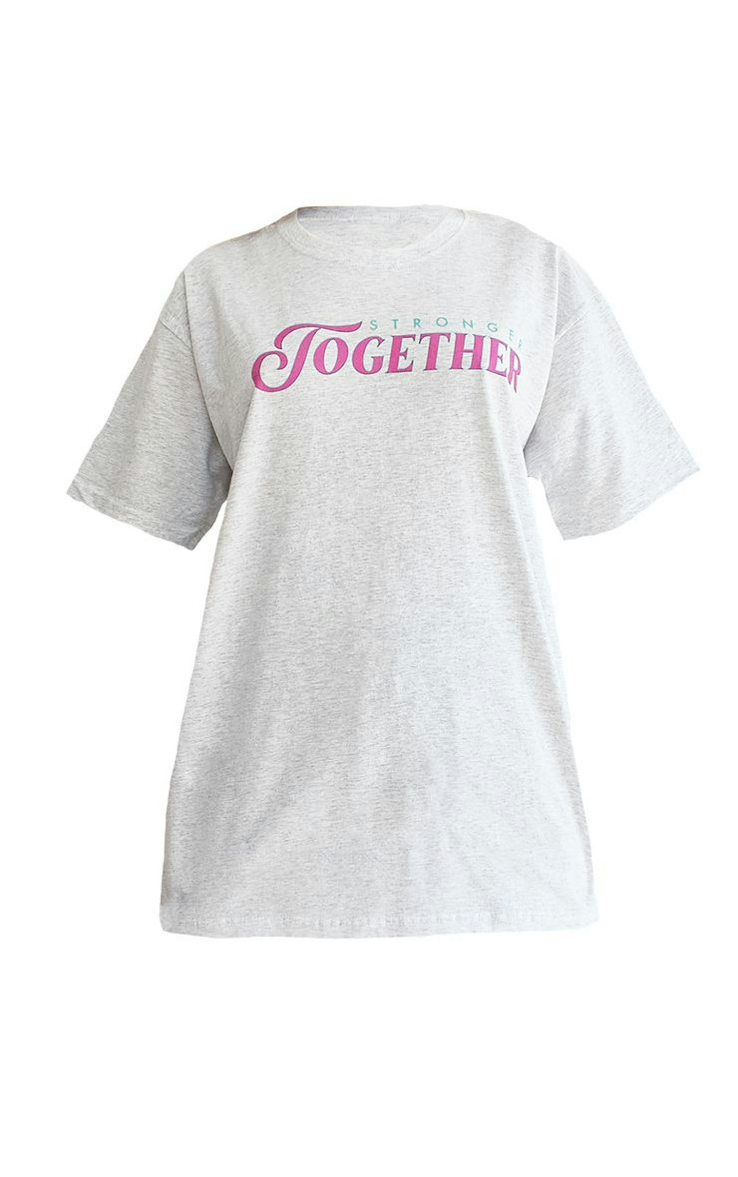 Grey NHS Stronger Together Logo T-shirt