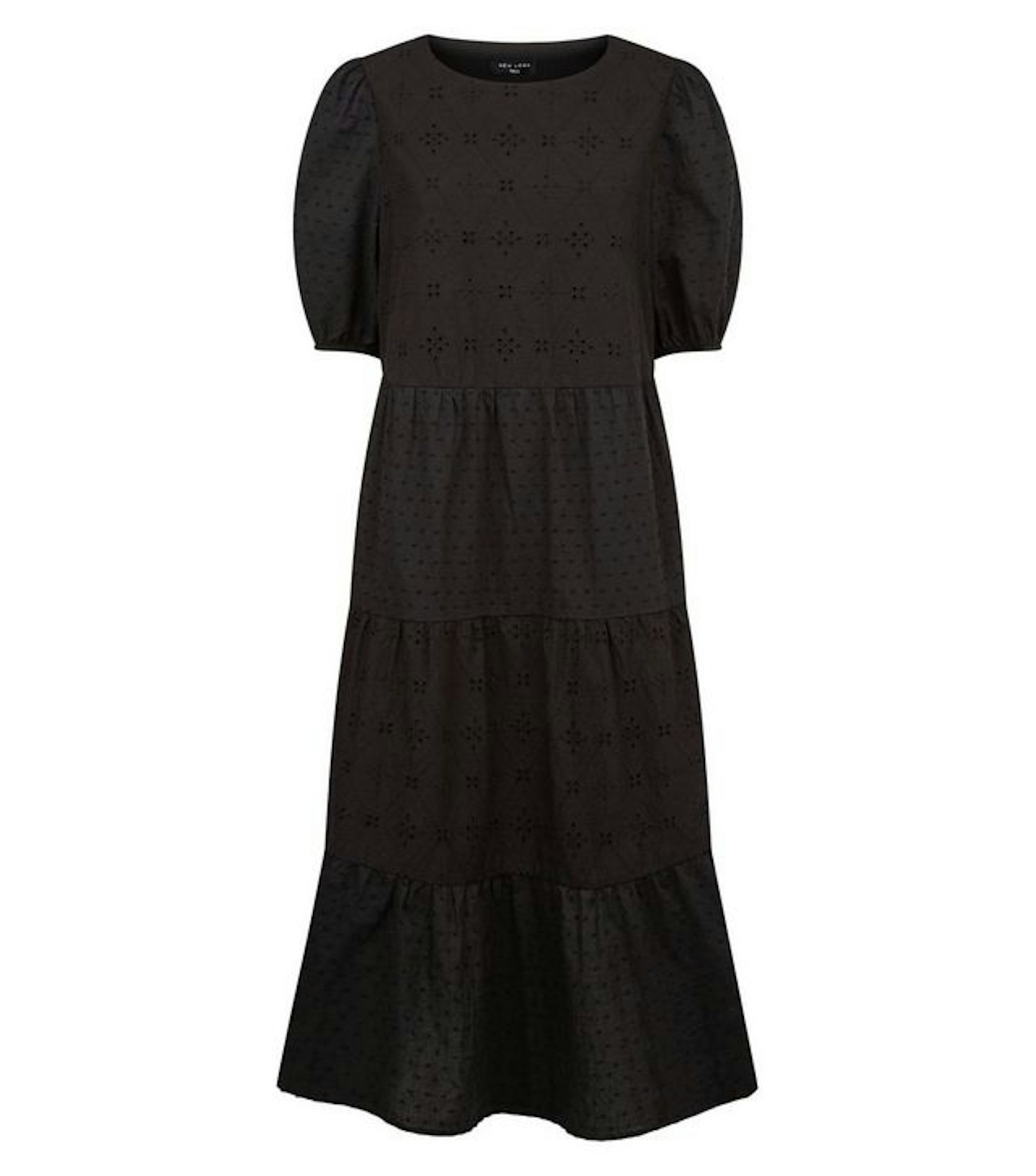 New Look, Broderie Puff Sleeve Midi Dress, £27.99