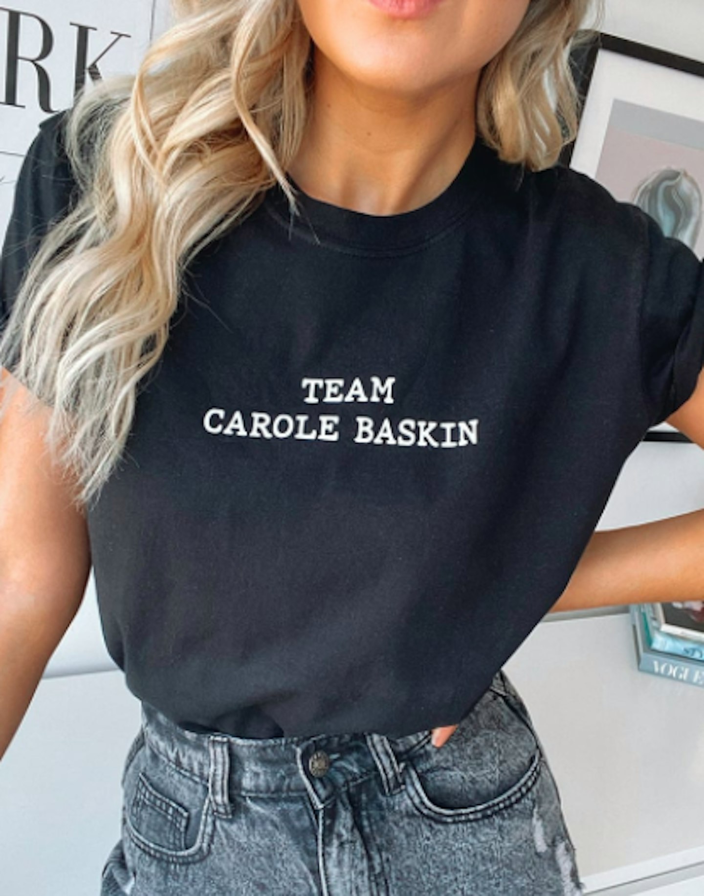 Black 'Team Carole Baskin' Slogan T-shirt