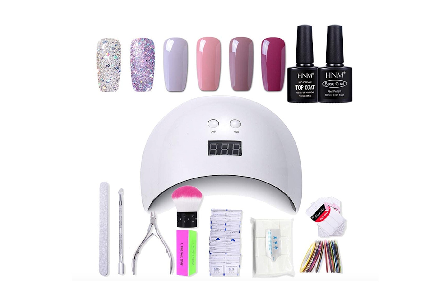 Gel Nail Starter Kit with 24W LED Curing Lamp