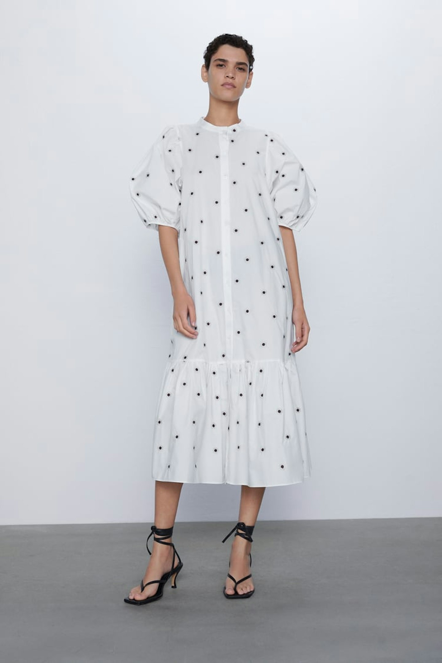 Charlotte Pavitt, Fashion Assistant - Zara, Embroidered Midi Dress, £49.99