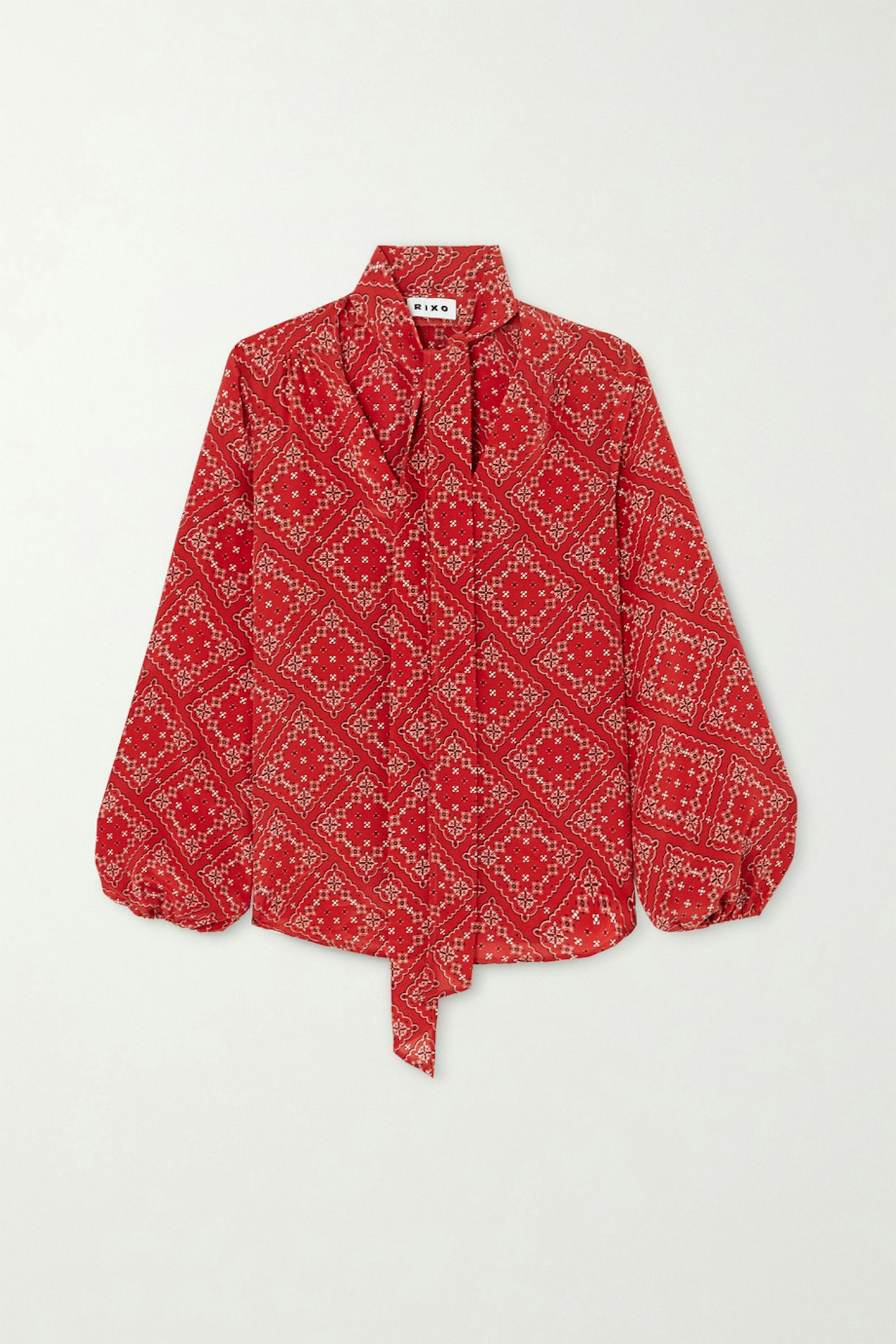 Rixo, Printed Silk Blouse