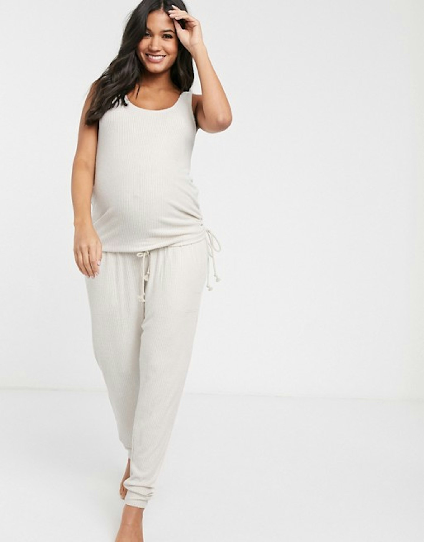 ASOS DESIGN Maternity mix & match lounge super soft vest and jogger