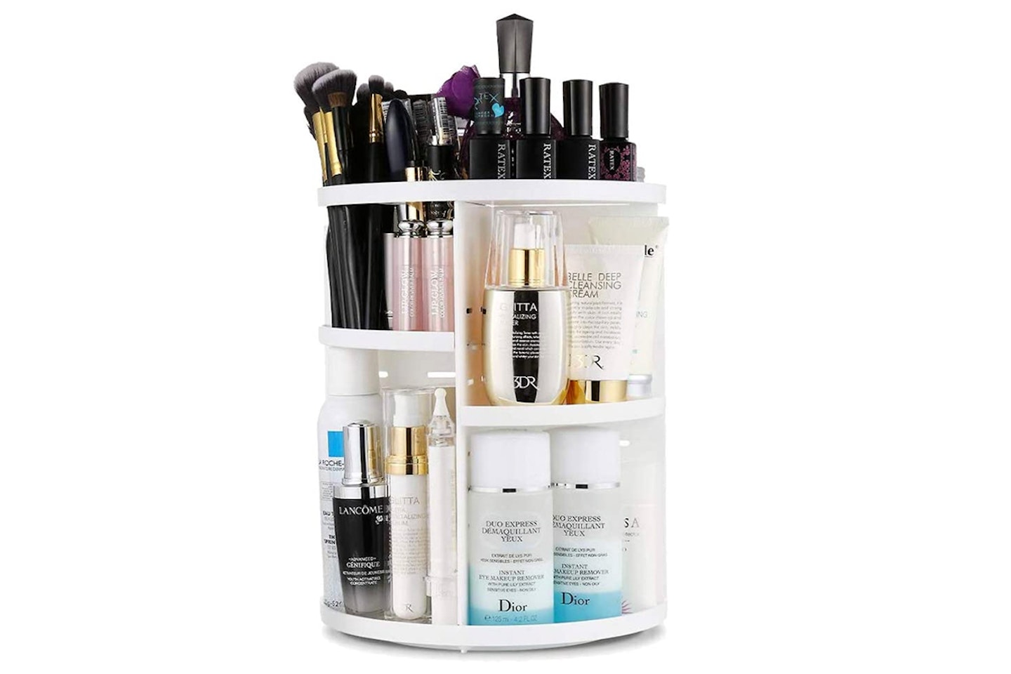 Rotating Makeup Organizer , 360 Degree Adjustable Cosmetic Storage