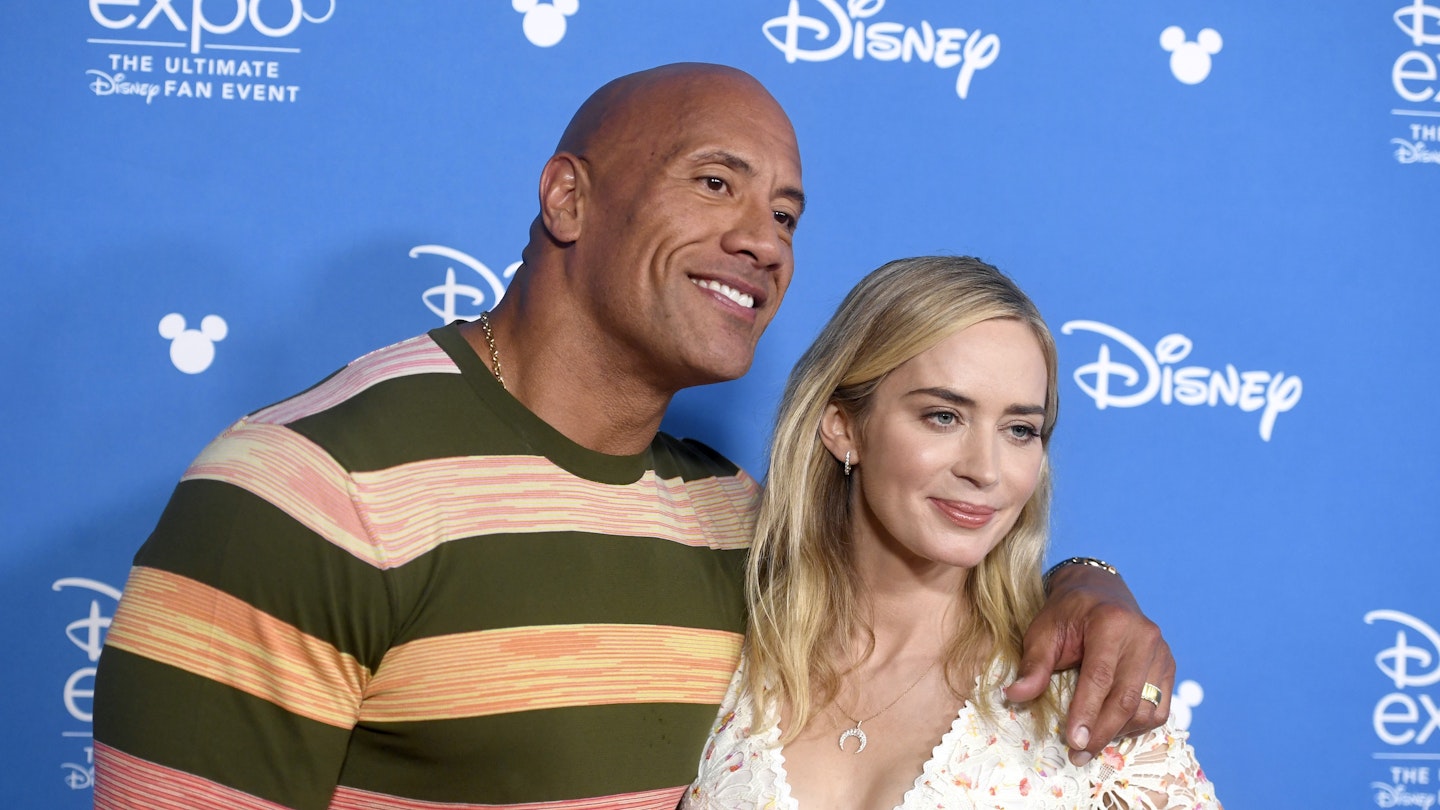 Dwayne Johnson and Emily Blunt