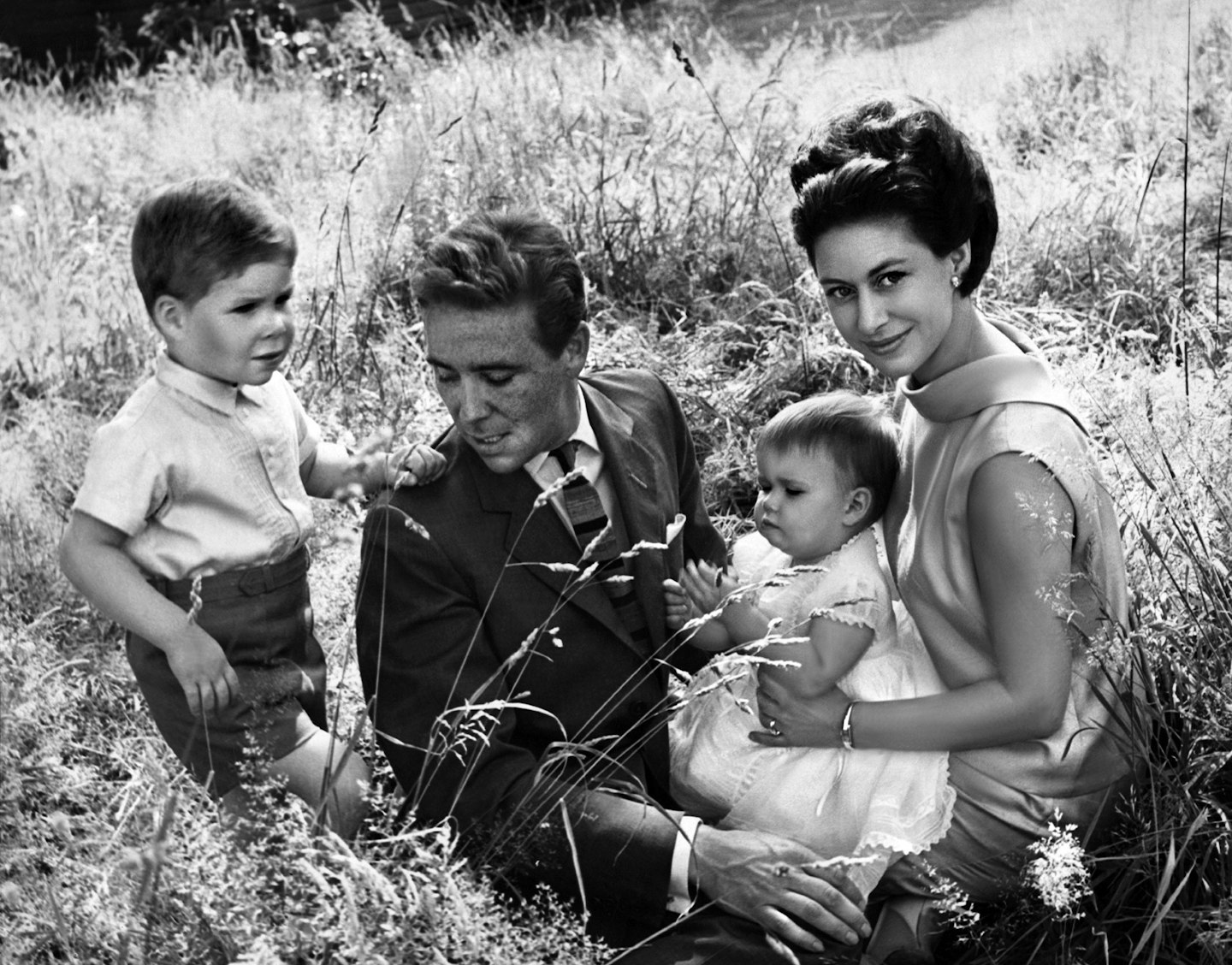 Princess Margaret, Lord Snowdon and their children in 1964