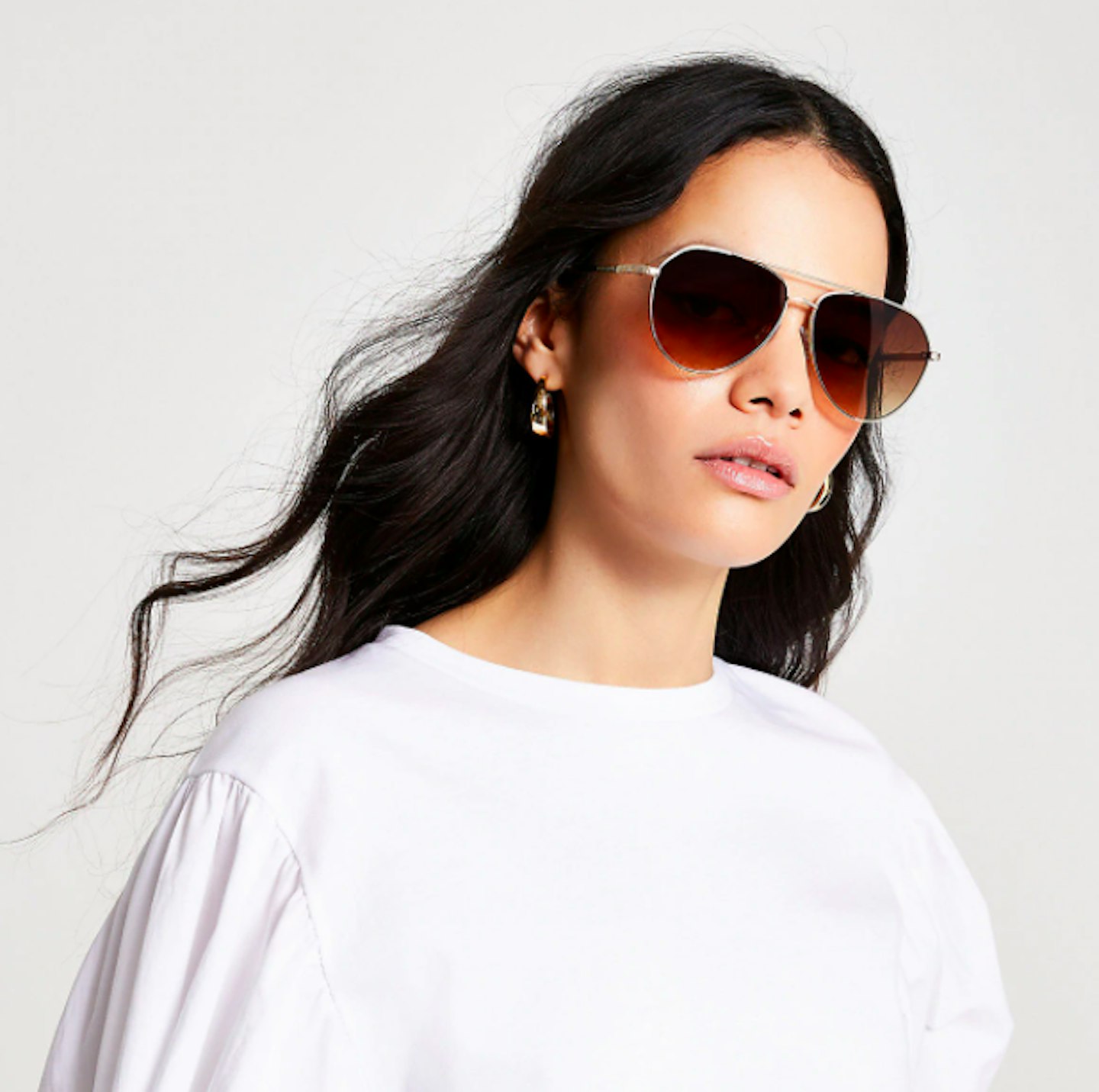 Gold Aviator Sunglasses