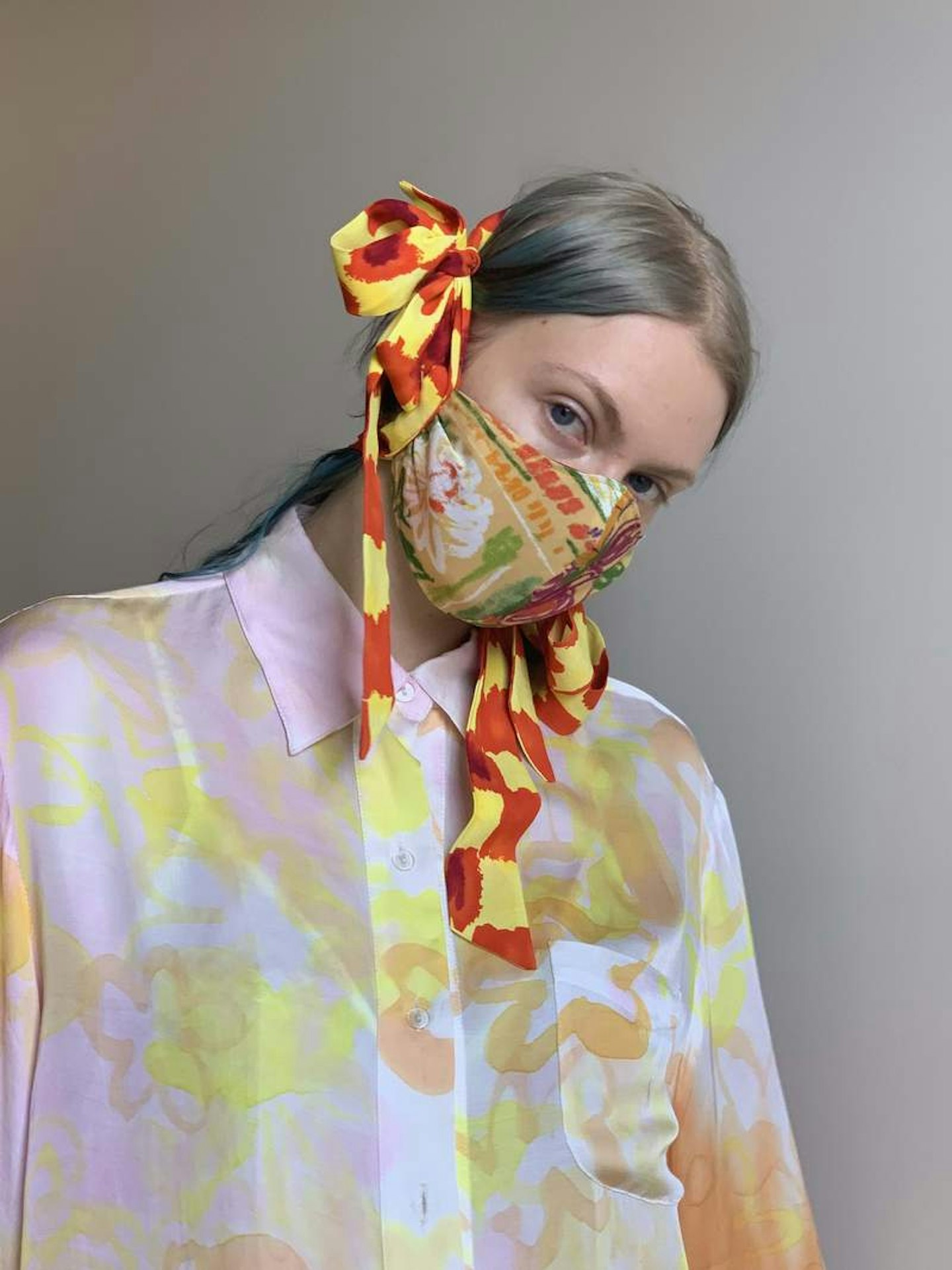Collina Strada, Fashion Face Mask with Bows, $100