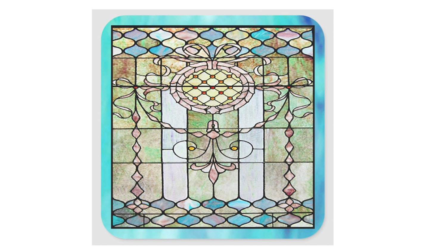 Art Deco Stained Glass 4 Sticker