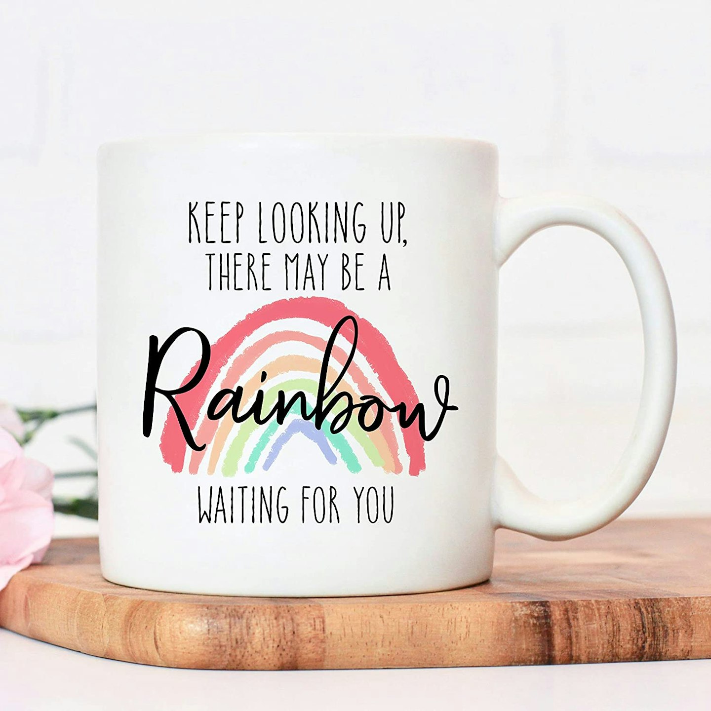 Keep Looking Up for Rainbows Mug
