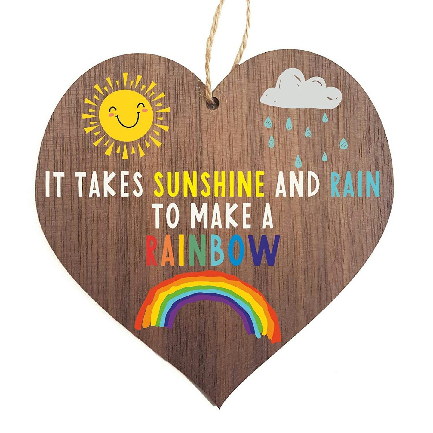 Sunshine and Rain Make a Rainbow Plaque
