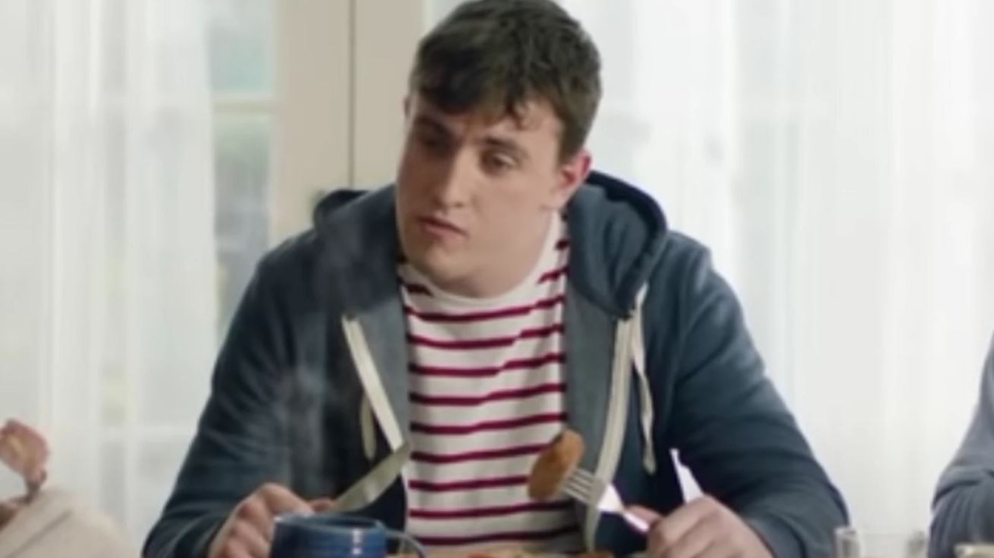 paul mescal in denny's sausages advert