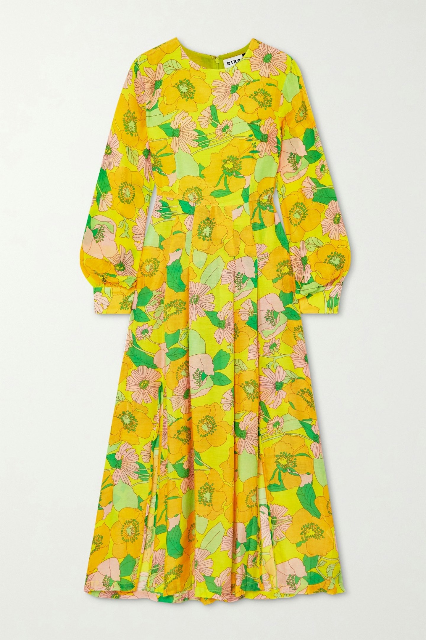 Emma pleated floral-print modal midi dress £265